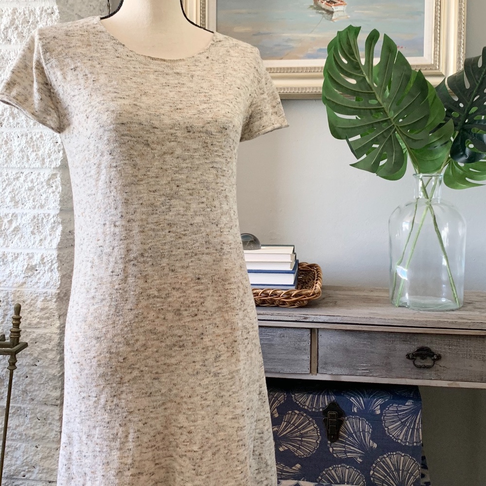 Zara Knit Sweater Dress, Cream, M